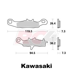 Pastilhas Travão Moto-Master KAWASAKI