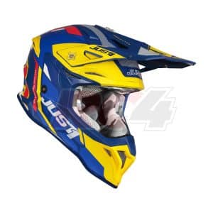 Capacete Just1 J39 Reactor Yellow-Blue-Matt - M