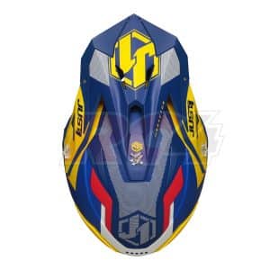 Capacete Just1 J39 Reactor Yellow-Blue-Matt