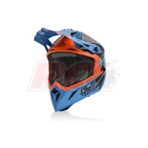 Capacete Acerbis Steel Carbon Orange-Blue