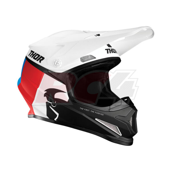 Capacete Thor Sector Racer White / Red / Blue