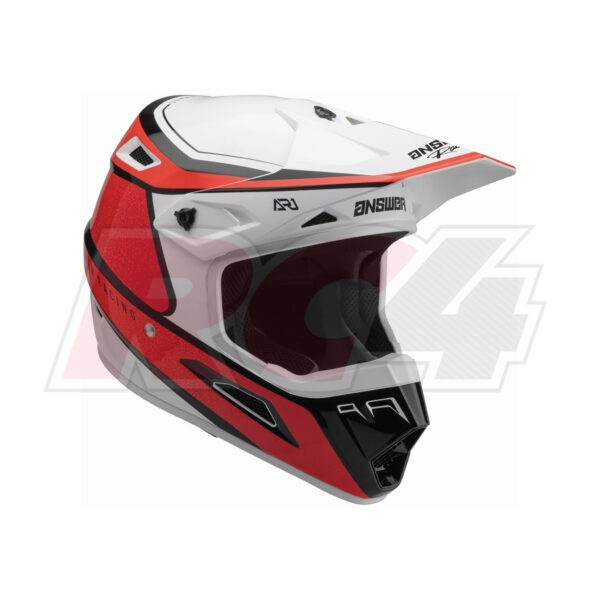 Capacete Answer AR1 Vivid Flo Red/White