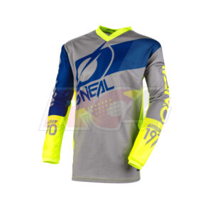 Camisola ONeal Element Factor Gray / Blue / Neon Yellow