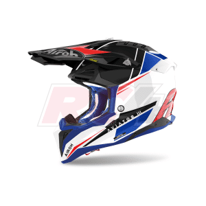 Capacete Airoh Aviator 3 Push Blue/Red Gloss