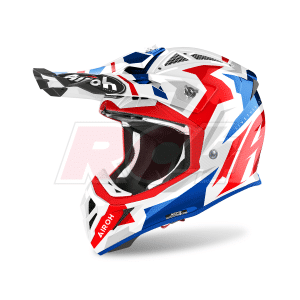 Capacete Airoh Aviator Ace Swoop Red/Blue Gloss