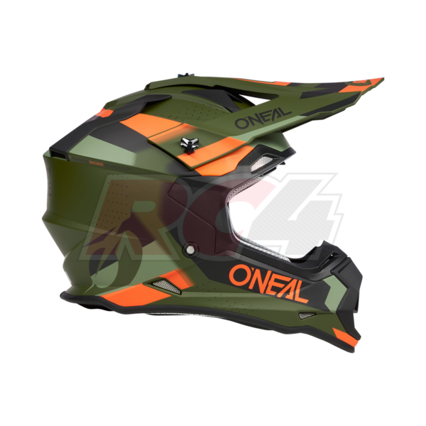 Capacete ONeal 2SRS Spyde V.23 Green / Black / Orange